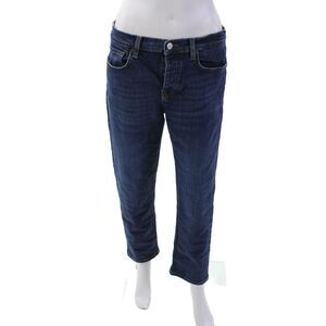 Jeanerica Womens Dark Wash Cotton Straight Leg Jeans Blue Size 31